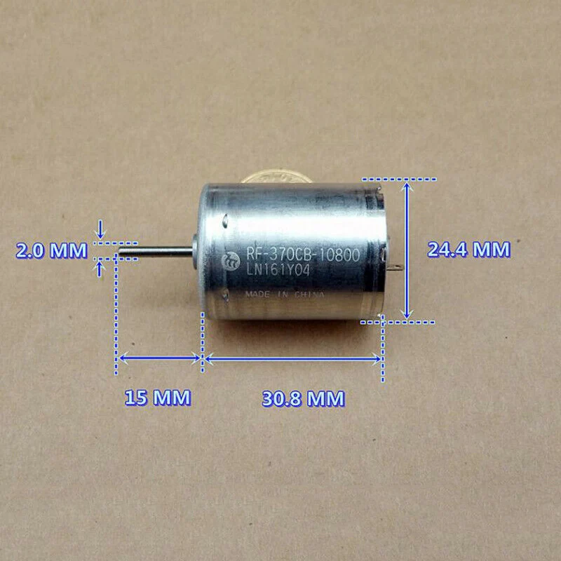 

MABUCHI RF-370CB-10800 DC 12V~24V 5000RPM Precious Metal Brush Electric Motor Micro Round Motor Mute Silent 2mm Shaft