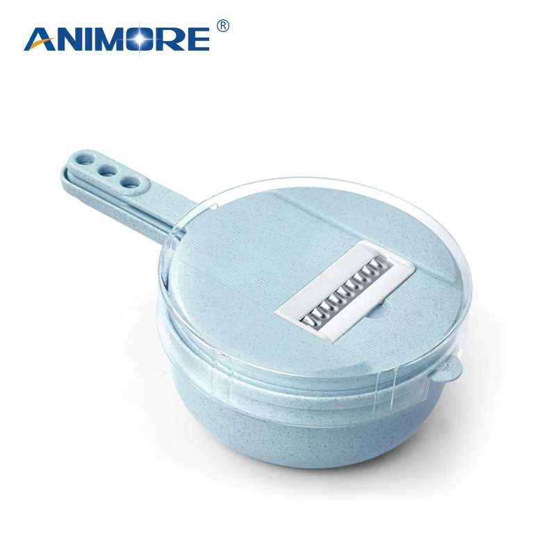 

ANIMORE Multifunctional Manual Food Processor 8-in-1 For Fruit Vegetable Egg Separator Convenient Food Grinder Chopper FP-02