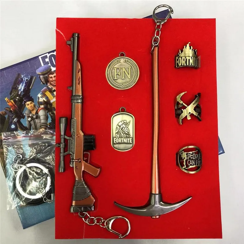 

Anime Game Fort*night Fortnight necklace Rings key chain weapon Pierced Set Periphery cosplay Accessories Christmas present