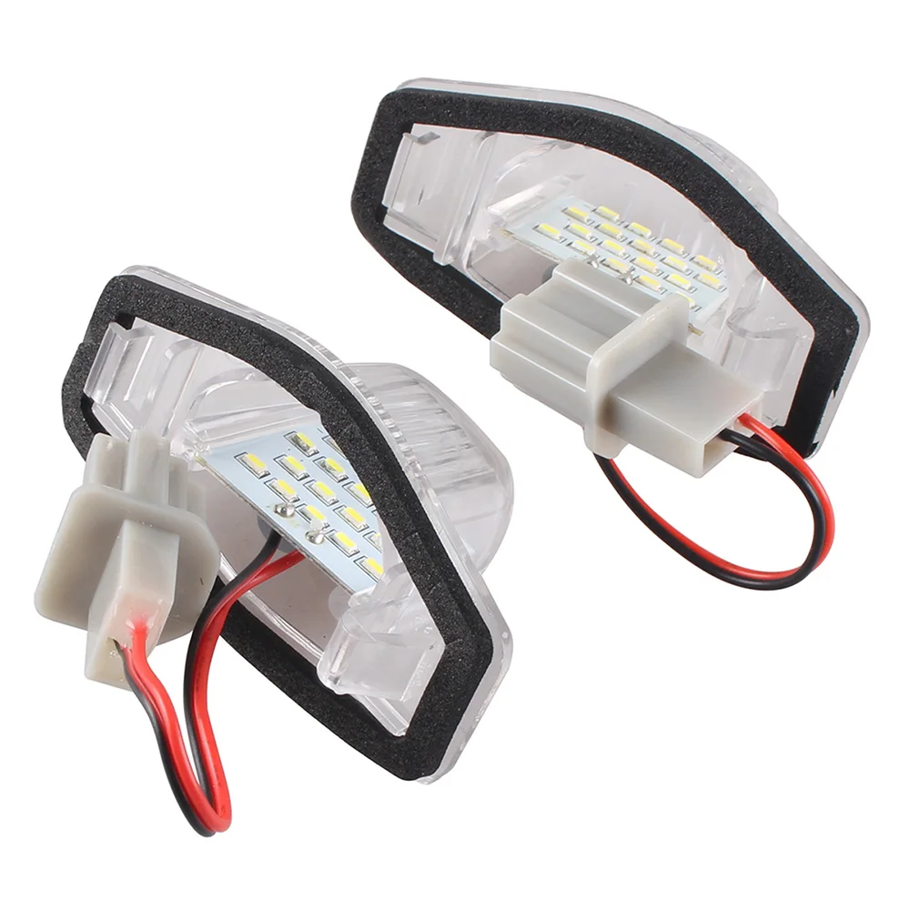 

2pcs LED Car License Plate Light For Honda CRV MK3 MK4 FR-V JAZZ FIT MK1 MK2 ODYSSEY Signal Lamp Car styling ABS White 1999-2011