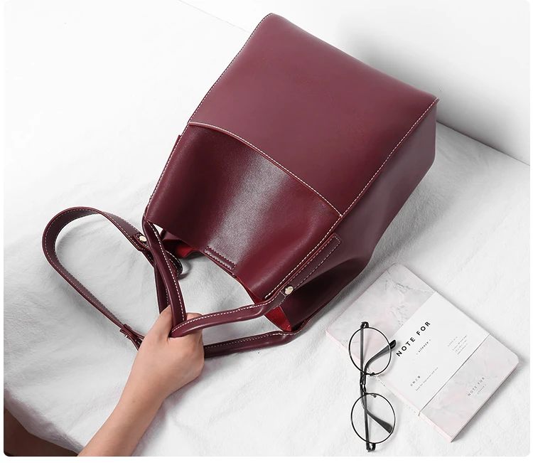 Brand Hot Sale Fashion Ladies Hobos Classic Women Handbag 100% Genuine Leather Large Capacity Shoulder Bag Casual Simple (16)