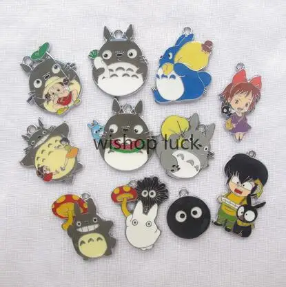 

NEW Cartoon 20pcs Japanese Anime My neighbor totoro Enamel Metal Charm Pendants DIY Jewelry Making Party Favors Toy KL-18