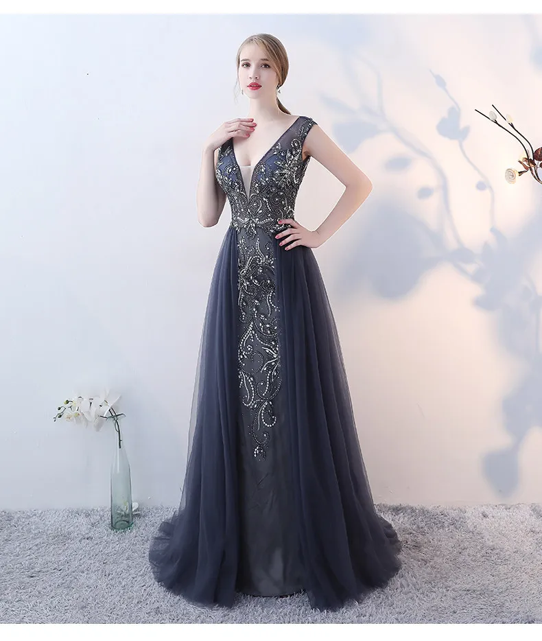SSYFashion/Новое Вечернее платье Высококачественная благородная элегантность темно