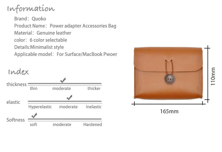 Ультра-тонкий чехол из натуральной кожи для поверхности и аксессуаров для Macbook, кабель для передачи данных, сумка для хранения