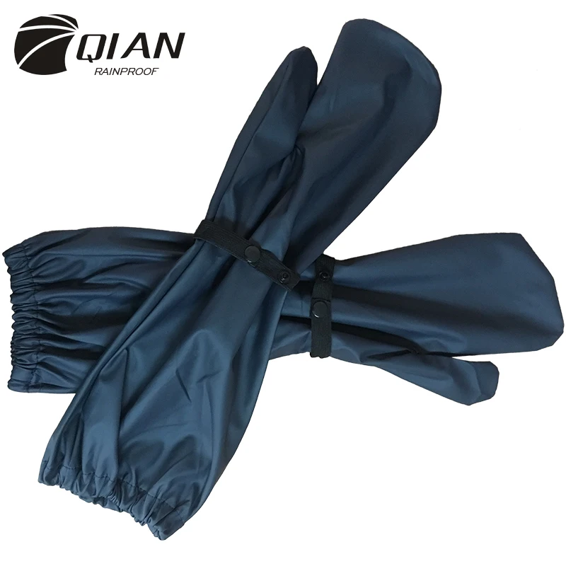Qian rainproof Новые Длинные PU водостойкий материал мотоцикл электрический велосипед аксессуары для дождевика ветрозащитный дождь перчатки Лидер продаж - изображение