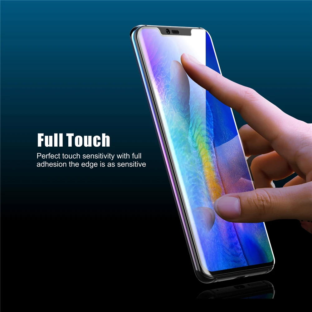 Vothoon UV закаленное стекло для Huawei Mate 20 Pro 3D полное изогнутое защитное