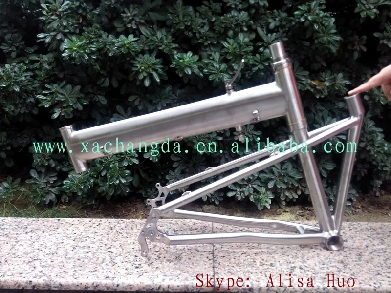 Discount titanium folding bike frame 26er titanium mountain bike frame 29er titanium folding bike frame 12