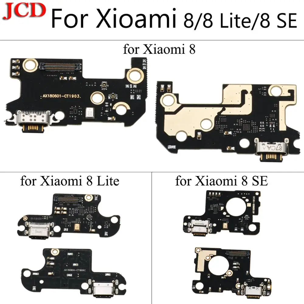

JCD USB Charging Port Flex for Xiaomi Mi8 Mi 8 8 8SE Mi8 lite Charging Flex Cable Charger Power USB Port Socket Dock Repair Part