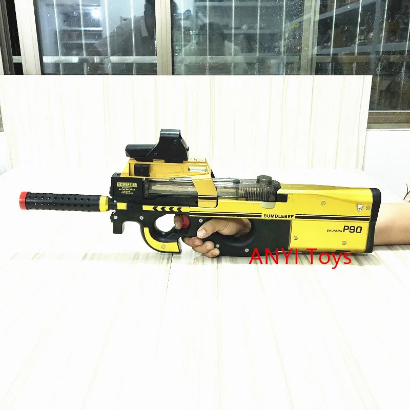 

P90 Toy Rifle Gun Paintball Assault Snipe Weapon Soft Water Bullet Pistol with bullets Toys For Children Electronic toy