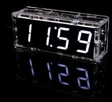 electronic diy kit Digital clock DIY making kit 51 Single chip with case