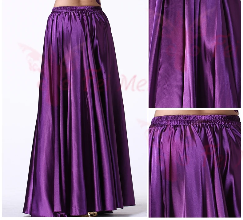 360, 540, 720, длинная сатиновая юбка для взрослых, костюмы для танца живота, Женские Племенные Бальные платья/костюмы Famenco B-6829 - Цвет: Фиолетовый