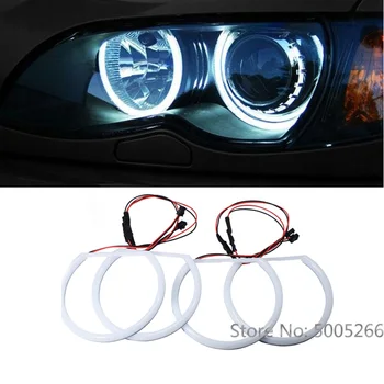

Car Angel Eyes LED Cotton Lights for BMW E46 Non-Projector Lens Head Lamp Halo Ring Daytime Headlight Auto lighting White