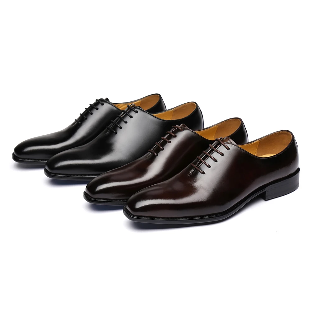 KARRUCCI классические полуботинки мужской строгий деловой на шнуровке с натуральным лицевым покрытием кожаная обувь для мужчин черный кофе