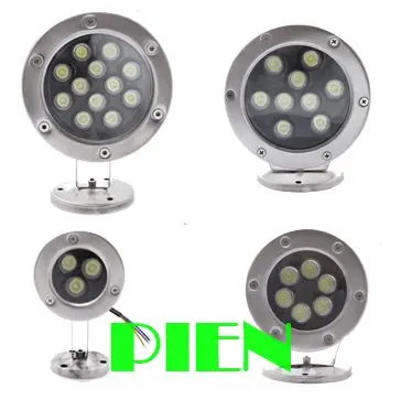 

RGB LED IP68 Underwater Lights aquarium Ip68 3W 6W 9W 12W 15W 18W Waterproof fountain pond pool luces 12V 220V 110V Freeshipping