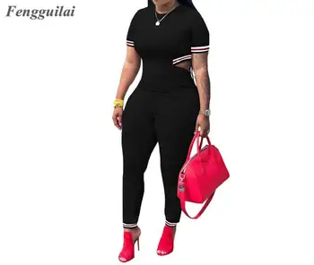 

Sexy Bodycon Jumpsuits Short Sleeve Summer Autumn Overalls Casual Hollow Out One Piece Zipper Rompers Womens Jumpsuit