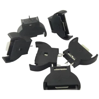 

Vertical CR2032 2025 Half-Round Battery Coin Button Socket 18650 box diy18650 battery holder box circuit 3 PIN Holder Case