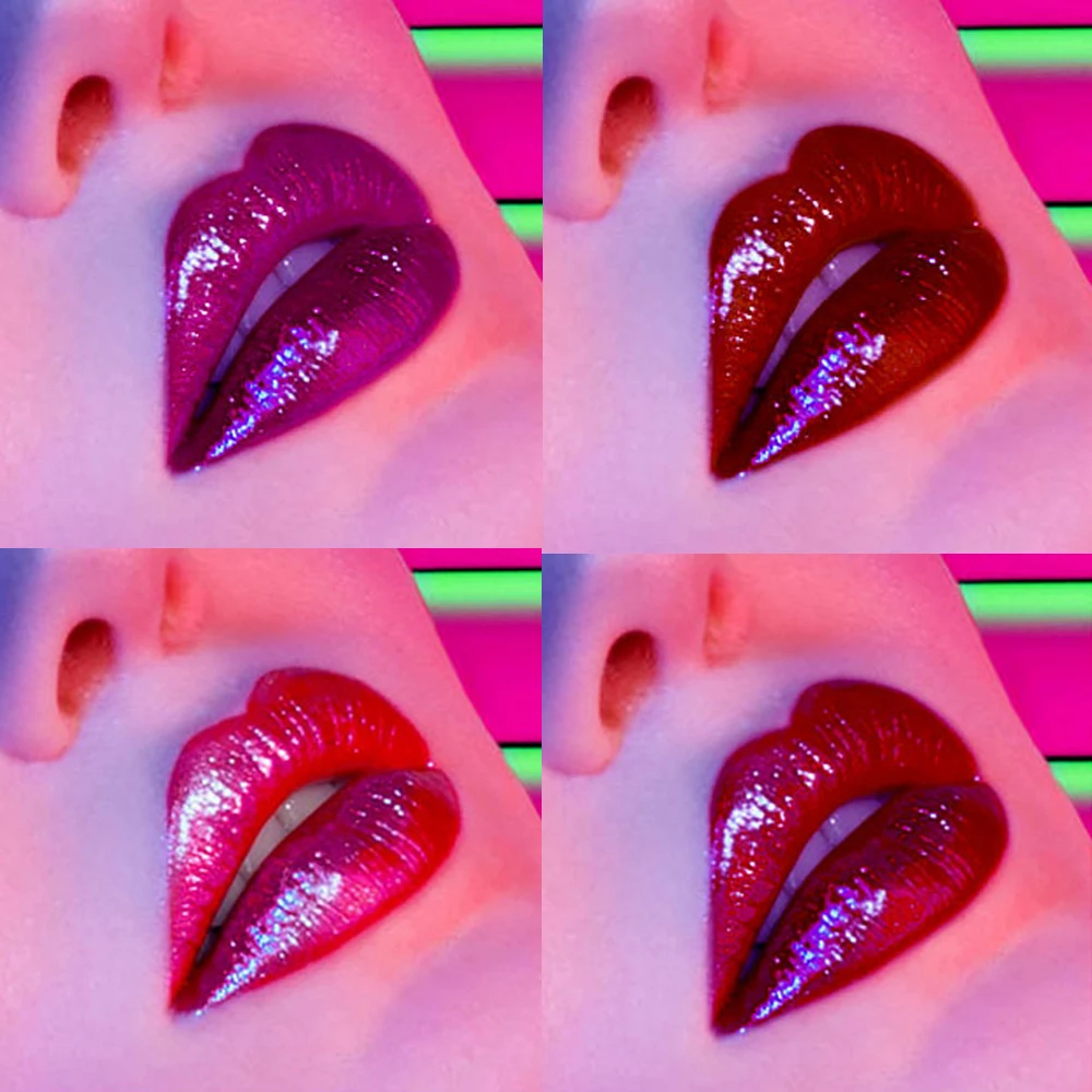 4 цвета, сексуальная блестящая металлическая перламутровая губная помада, жидкий блеск для губ, длительное увлажнение, водостойкие алмазные помады