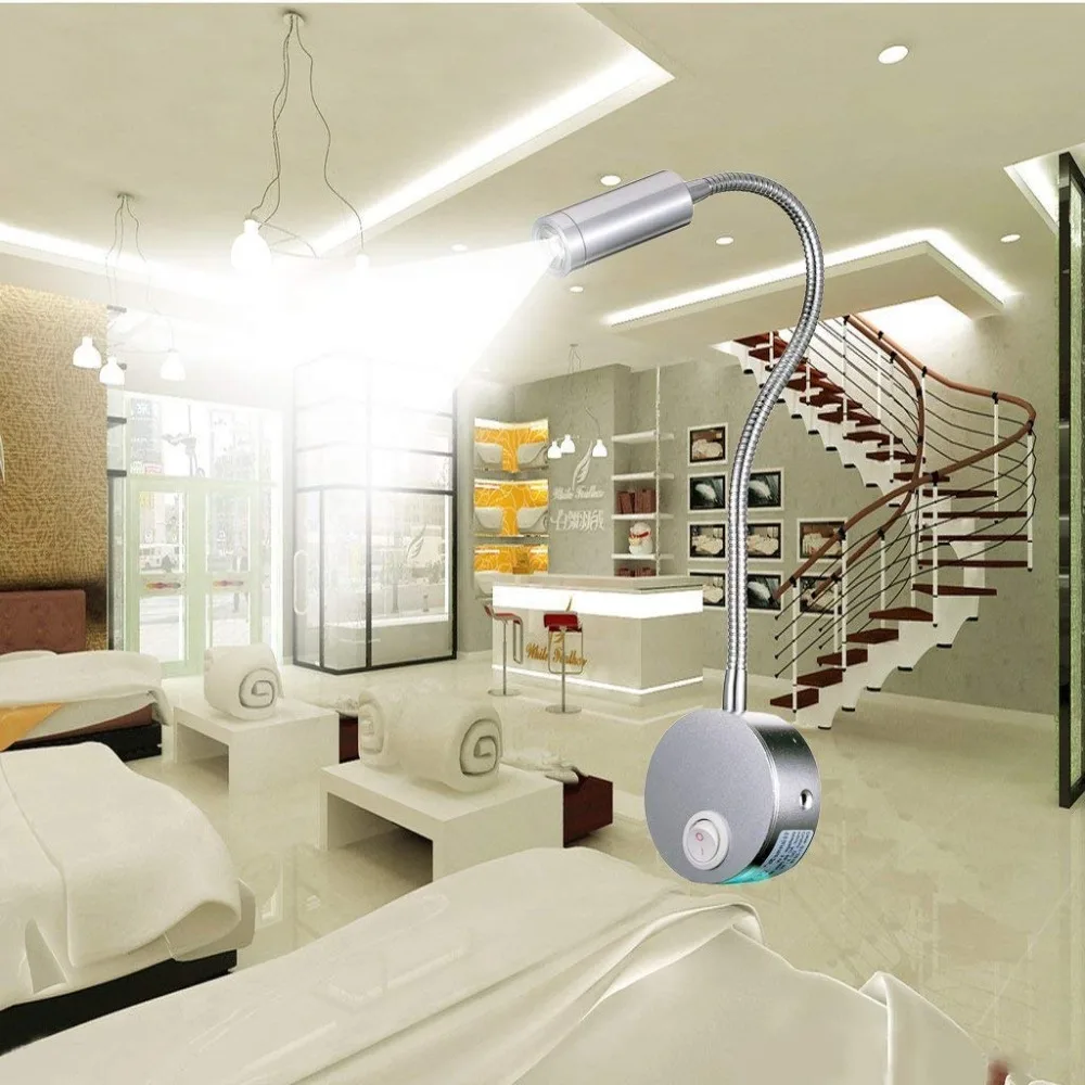 Plug com Fio Sconce da Lâmpada de Parede de Cabeceira Galeria de Exibição Led para Leitura Watts Flexível Gooseneck Luz - Arte Holofotes Lâmpada 2 Pcs 3 w 25 Cheap Downlights