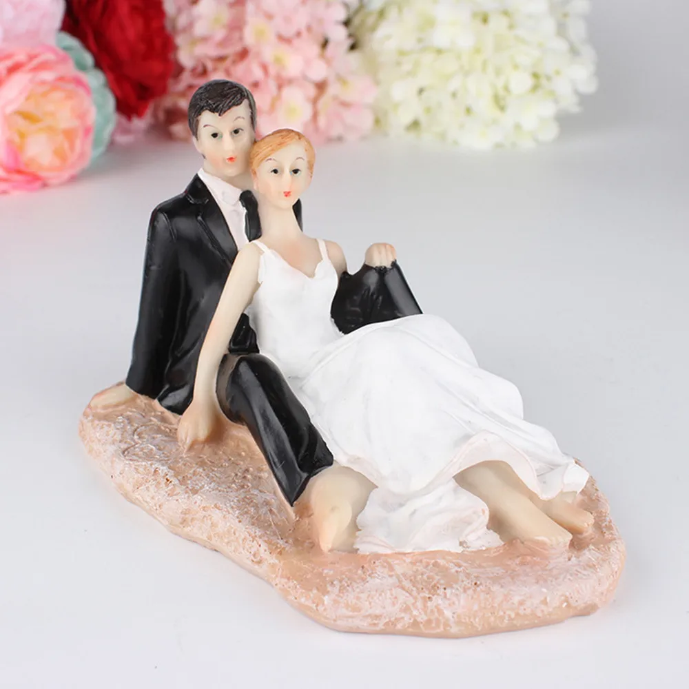 

Romantic Wedding Figurine Bride Groom Couple Marriage Funny Cake Topper for Wedding Unique Party Decoration Supplies