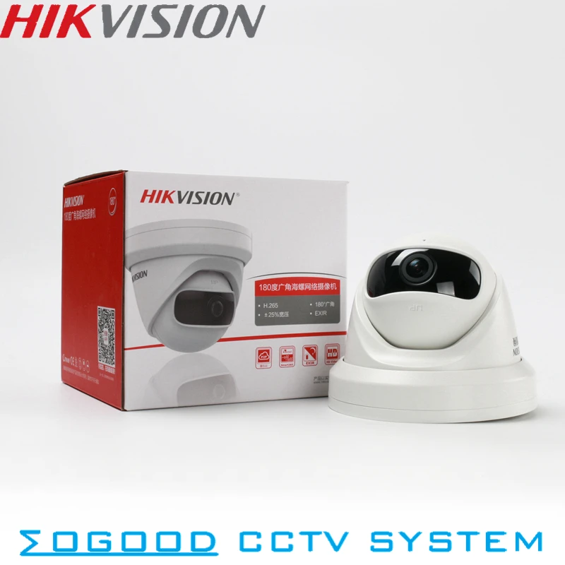 Hikvision DS-2CD3345P1-I 180 градусов широкоугольный H.265 4MP IP камера Поддержка Hik-подключение приложение дистанционное управление ONVIF IR POE
