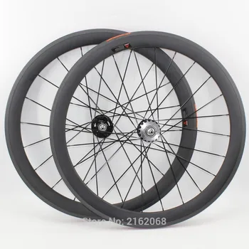 

100% New 700C 50mm clincher rims Track Fixed gear bike matt UD full carbon fibre bicycle wheelset 23 25mm width Free shipping