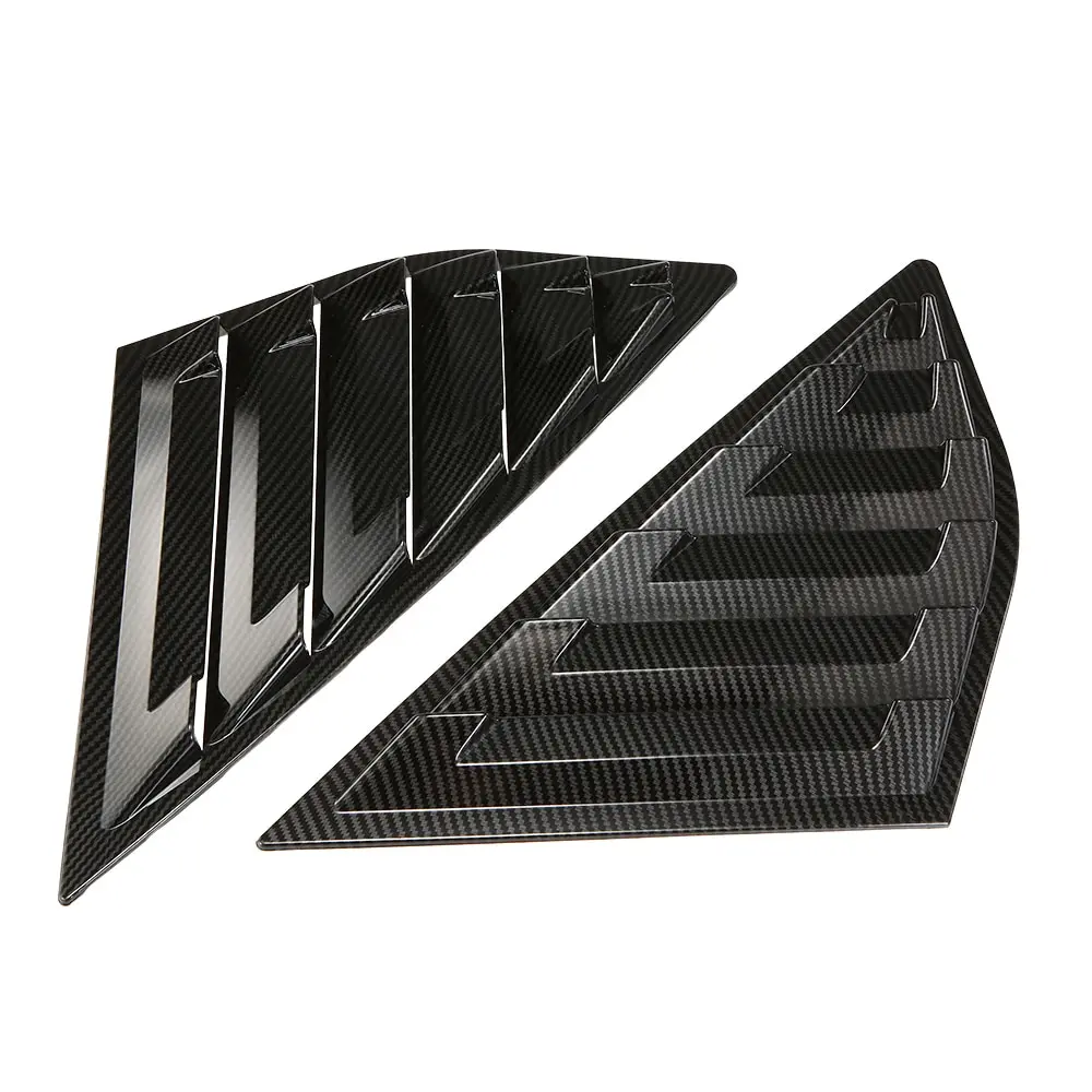 

New Car Window Side Louvers Vent 2PCS Shiny Carbon Fiber Style Louver Cover Vents Scoop for Ford Focus ST RS MK3 Hatchback