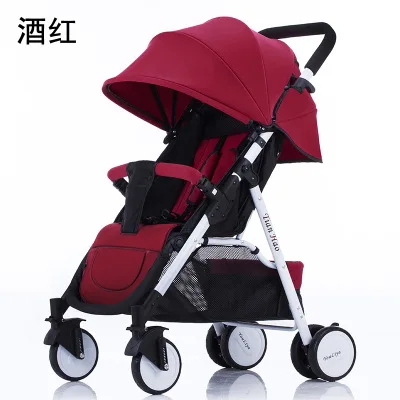  Baby stroller light portable can sit and lie folding four wheel shock absorber trolley baby child c