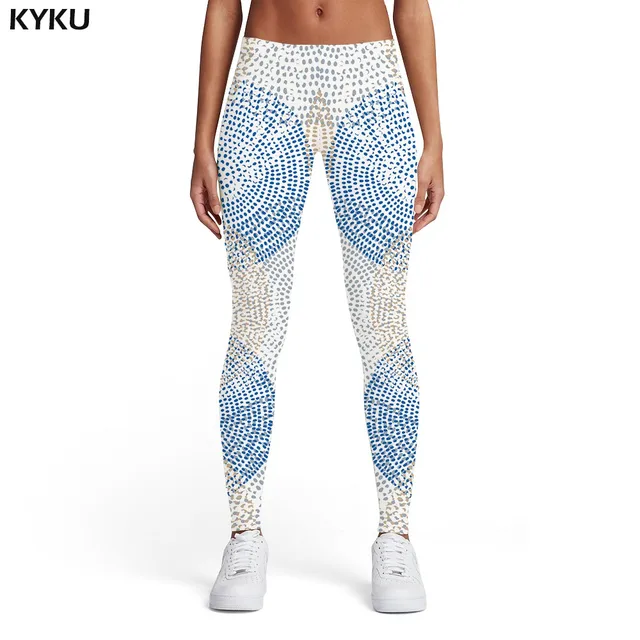 KYKU Brand Blue And White Porcelain Leggings Women White Spandex Flower Sexy Art Ladies Abstract 3d Print Womens Leggings Pants Ladies leggings10