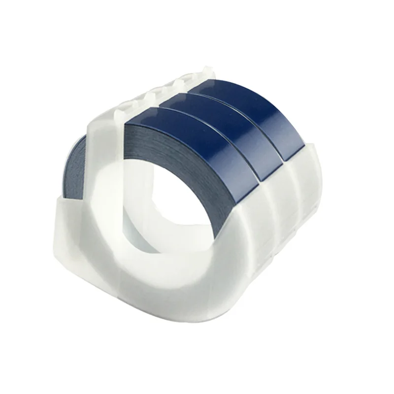 CIDY 3 шт смешанных цветов Dymo 3D 9 мм ПВХ тиснение этикетка совместимый с Dymo 1610 12965 руководство принтер для Motex E101 Label Makers - Цвет: Blue color