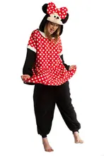 New Arrival Fleece Adults Animal Pajamas Party Kigu Pyjama Anime Cartoon Cosplay Costumes Women Adult Onesies Cute Minnie Mouse