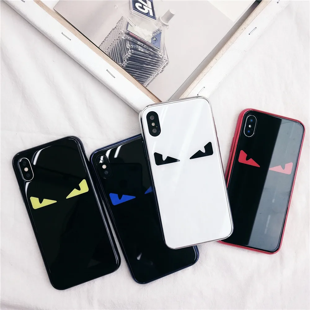 Luxury Tempered Glass Phone Cases For Apple Iphone 7 8 Plus X 6s 6 Cool Eyes Covers Funda Capa Coque |