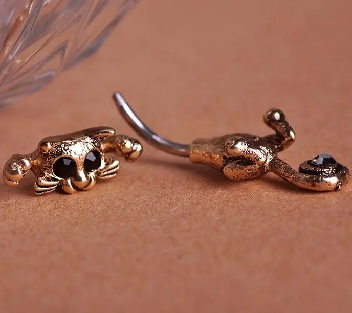 

Very Kawaii cute Cat Vintage Piercing Jewelry Fine Body Jewelry New Fashion Belly Piercing Button Rings Women Percing Bijoux VAZ