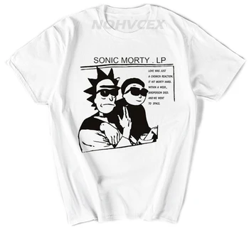 

rick and morty Music anime combination sonic youth Men's and women's short sleeve T-shirt