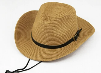 10 шт./партия,, повседневная мужская шляпа в европейском и американском стиле, складная пляжная шляпа от солнца, ковбойская соломенная твердая шляпа - Цвет: 1