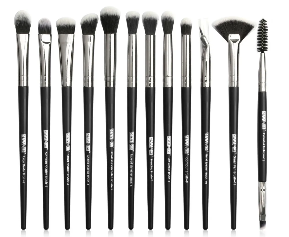 

Makeup Brushes Set 12pcs/lot Eye Shadow Blending Eyeliner Eyelash Eyebrow Brushes for Make Up Professional Eyeshadow Brush