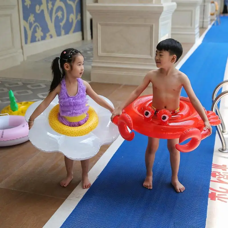 Надувные животные мультфильм забавные кольца ребенок родитель-ребенок в форме цветка плавать ming кольцо утолщаются воды смешной плавать