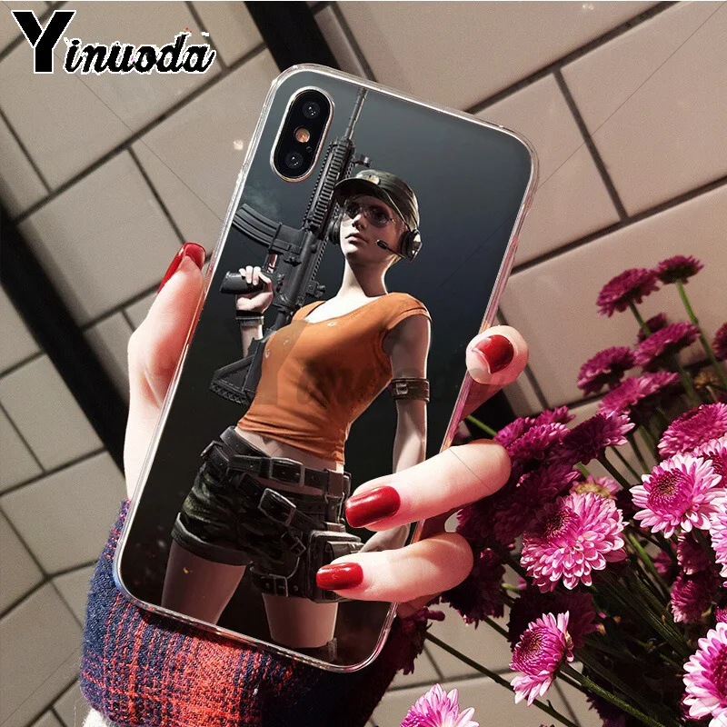 Yinuoda Playerunknown's Battlegrounds PUBG TPU чехол для телефона чехол для iPhone 8 7 6 6S Plus X XS MAX 5 5S SE XR мобильных телефонов