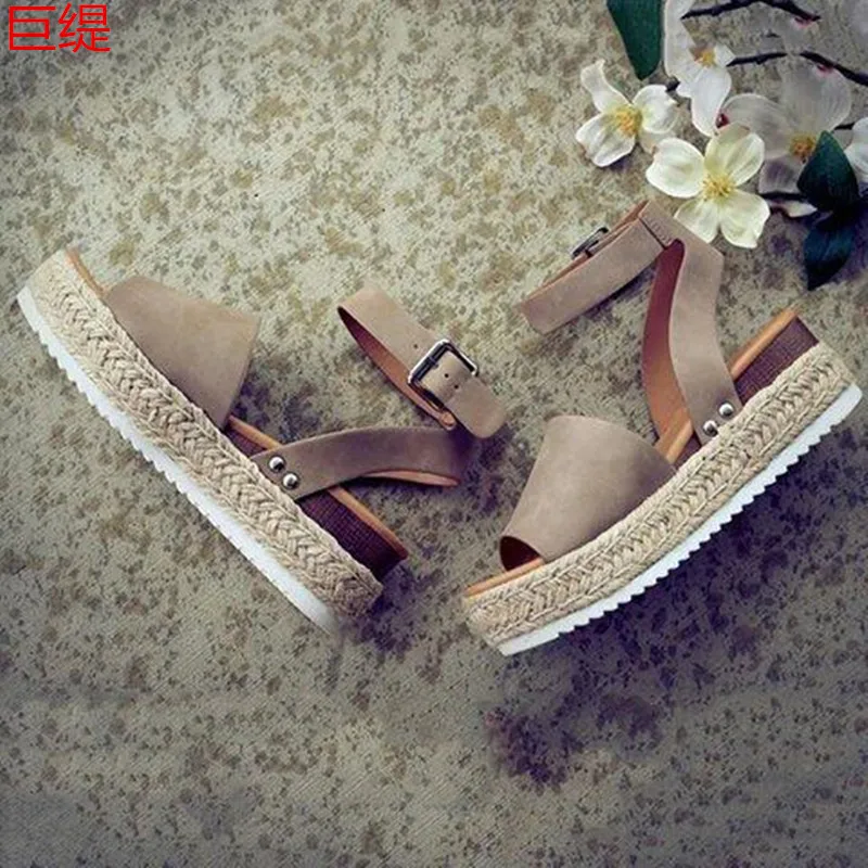 

Wedges Shoes For Women Sandals Plus Size High Heels Summer Shoes Leopard Slides Chaussures Femme Platform Sandals 2019