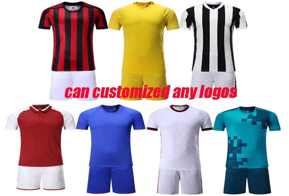 Buy Men's plain soccer sets men blank football shirts