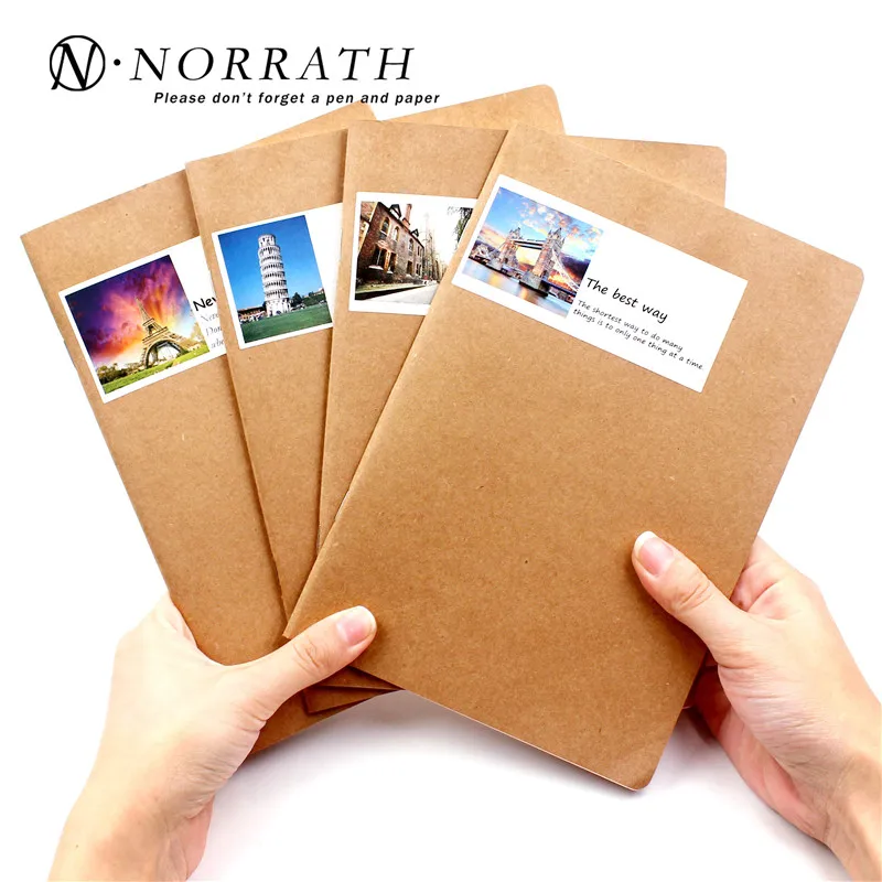 

NORRATH Stationery Kraft Cover A5 Notebook Planner Notepad Diary Book Journal Record Office School Supplies For Kids Gifts