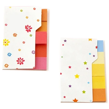 

5pack Fashion Hot Cute Bookmark Marker Flags Index Tab Sticky Fresh Rainbow Mini Sticker Notes New (Size: 7.7*5cm