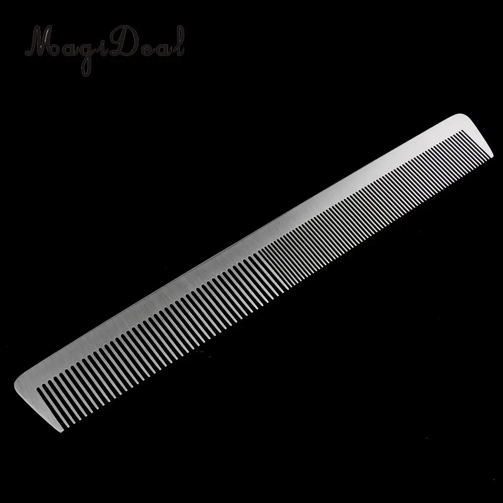 Stainless Steel Salon Barber Hairstyling Hairdressing Heat Resistant Hair Cutting Tool Antistatic Comb Cutting Comb Hairbrush 