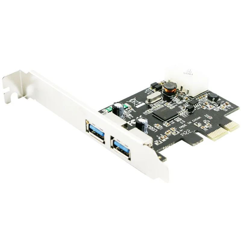2 puertos supervelocidad USB 3,0 PCI-E PCIE PCI Express 4 pines adaptador de conector IDE usb3.0 añadir en la tarjeta con perfil bajo 2 puertos supervelocidad USB 3,0 PCI-E PCIE PCI Express 4 pines adaptador de conector IDE usb3.0 añadir en la tarjeta con perfil bajo