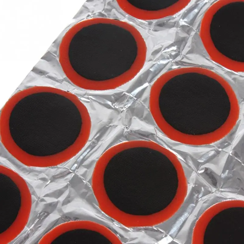 

48pcs 25mm New Bike Bicycle Flat Tire Repair Kit Tool Set Patch Rubber Portable Fetal Best Quality Cycling