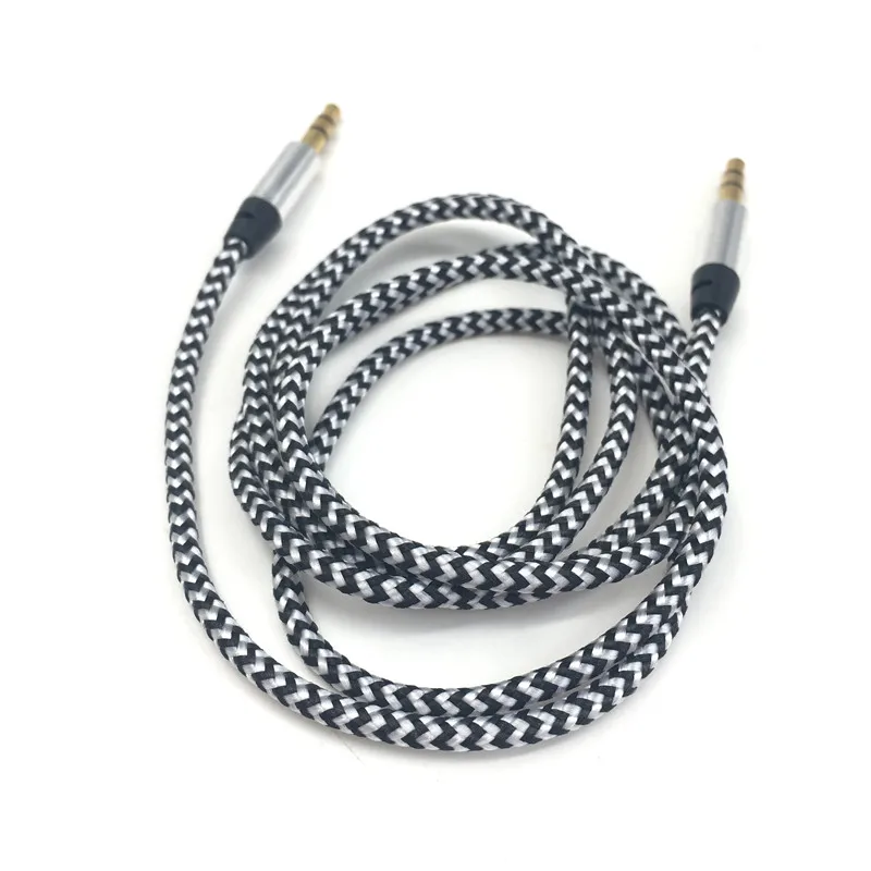 1m Nylon Kabel Audio Cable 3.5mm Jack Male to Male Aux Cable Gold Plug Aux Cord For iPhone 5 6 Xiaomi Samsung Stereo Speaker цена 1m Nylon Kabel Audio Cable 3.5mm Jack Male to Male Aux Cable Gold Plug Aux Cord For iPhone 5 6 Xiaomi Samsung Stereo Speaker цены онлайн