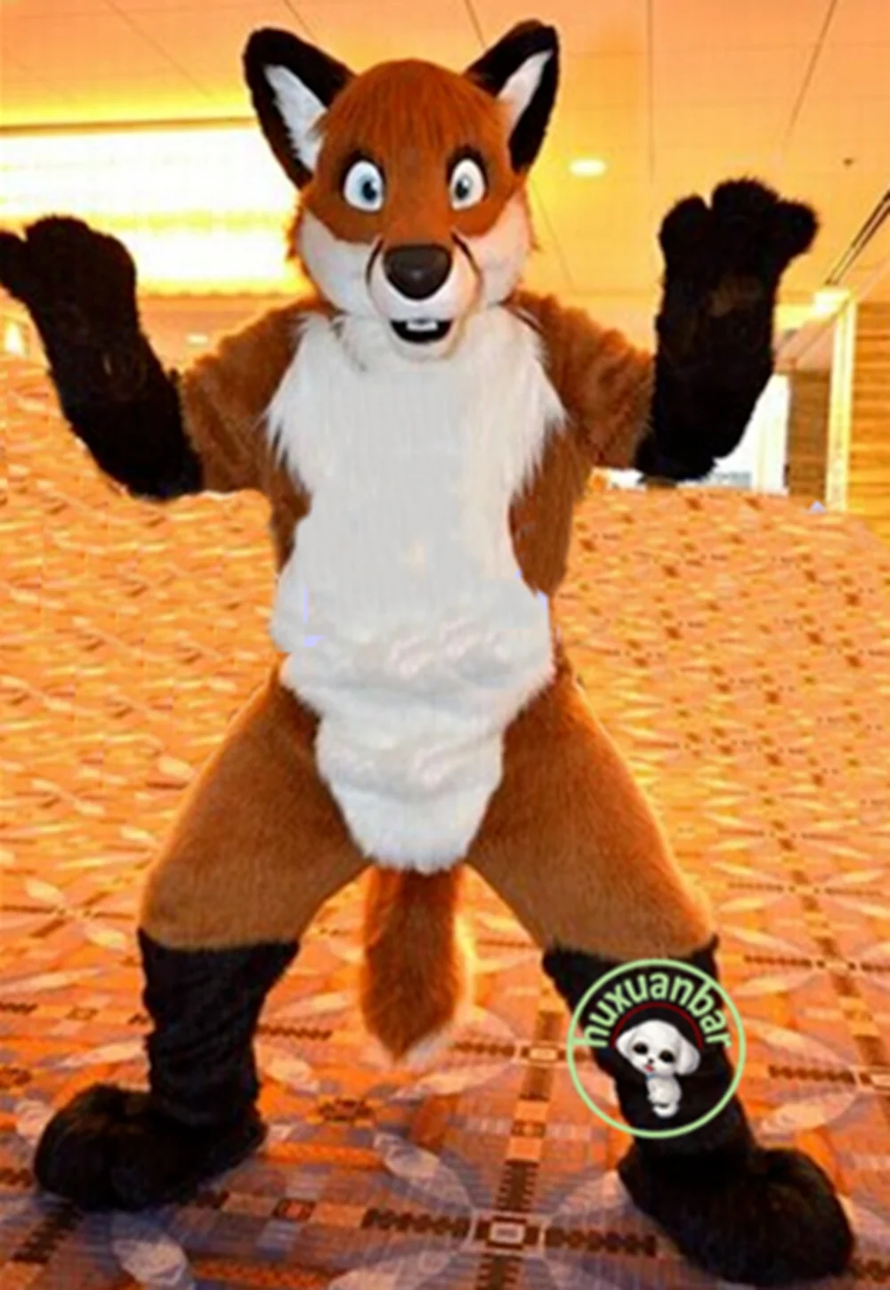 

New Wolf Long Fur Brown Husky Mascot Costume Suits Cosplay Party Dress Outfits Clothing Advertising Carnival Halloween Christmas