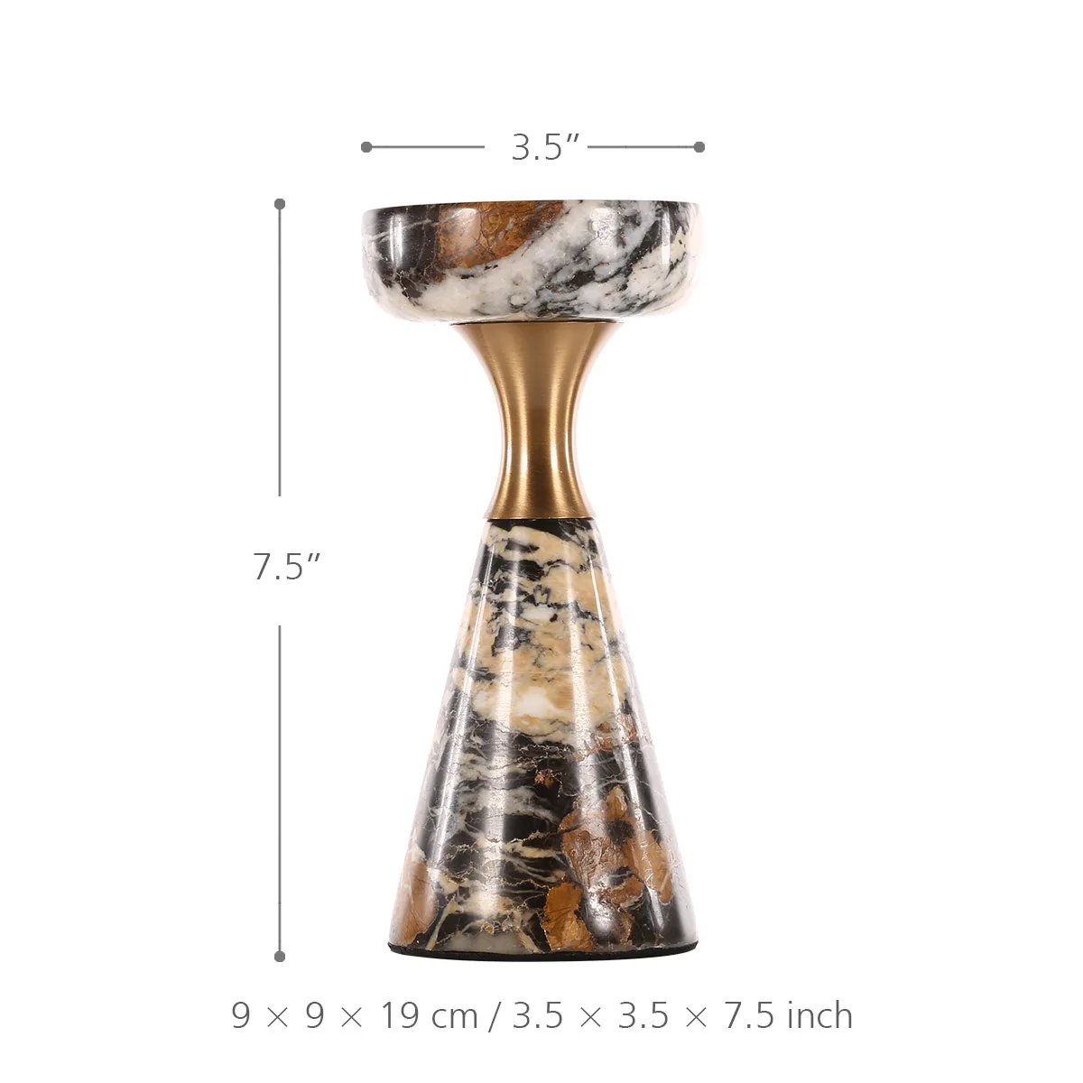 Marble Tealight Candlestick Pillar Candle Holder Stand