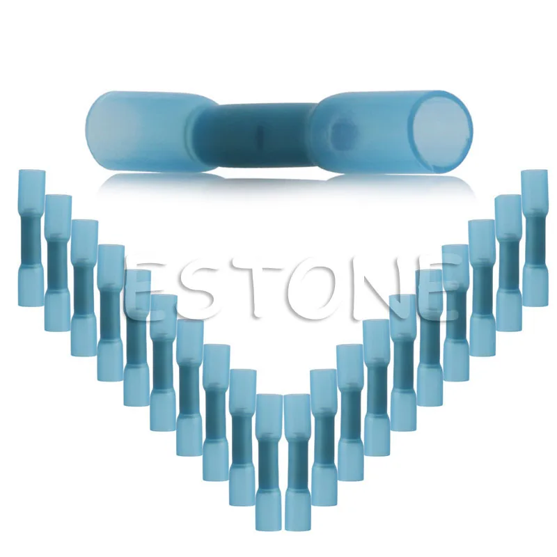 

New connectors 20Pcs connectors Heat Shrink Butt Wire Electric Crimp Terminal Connector hot