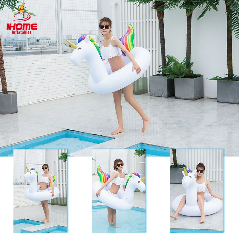 

2019 Swimming Ring Inflatable Summer Unicorn Swimming Circle for Adult Pool Float Water Sports Fun Pool Dropshipping