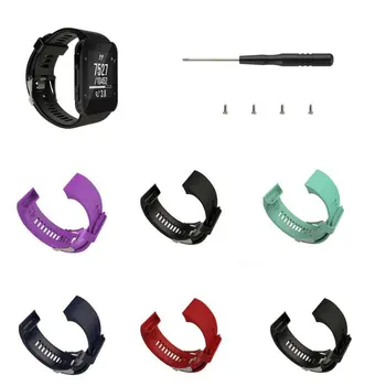 

100Pcs/Lot Silicone Strap Replacement Watch Band With Tools For Garmin Forerunner 35 FR35 Watch Strap Accessories Watchband